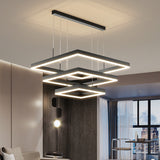 Square LED Chandelier Modern Simple Atmosphere  Living Room Modern LED Pendant Lights Suspension Lighting  90-265V