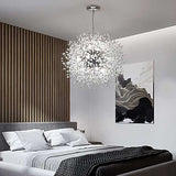 Modern Electroplated Globe Chandeliers Firework Led Vintage Pendant Lights G9 Bulb Base - heparts