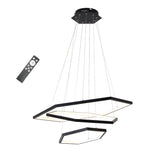 Hexagon 3 Rings Modern LED Pendant Lights Suspension Lighting for Dinning Room Foyer Bedroom Hanging Lamp 90-265V