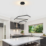 Hexagon 3 Rings Modern LED Pendant Lights Suspension Lighting for Dinning Room Foyer Bedroom Hanging Lamp 90-265V