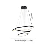 Hexagon 3 Rings Modern LED Pendant Lights Suspension Lighting for Dinning Room Foyer Bedroom Hanging Lamp 90-265V