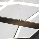 Hexagon 3 Rings Modern LED Pendant Lights Suspension Lighting for Dinning Room Foyer Bedroom Hanging Lamp 90-265V