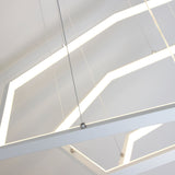Hexagon 3 Rings Modern LED Pendant Lights Suspension Lighting for Dinning Room Foyer Bedroom Hanging Lamp 90-265V