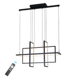 4 Grids Smart Modern Led Pendant Lights Island / Geometrical / Novelty Chandelier Ambient Light Painted Finishes Aluminum Acrylic Adjustable, Dimmable