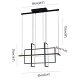 4 Grids Smart Modern Led Pendant Lights Island / Geometrical / Novelty Chandelier Ambient Light Painted Finishes Aluminum Acrylic Adjustable, Dimmable