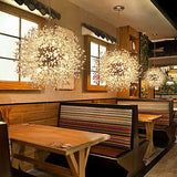 Modern Electroplated Globe Chandeliers Firework Led Vintage Pendant Lights G9 Bulb Base - heparts