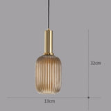 Nordic Retro restaurant colorfull glass pendant lights Creative living room Lamp Simple bedside lamp LED E26/E27 light