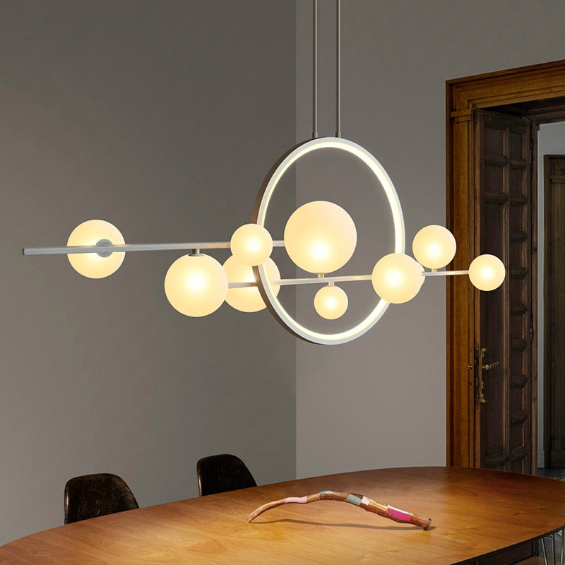 7/10-Lights Modern LED Novelty Glass bubble Chandelier Nordic Dining ...