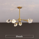 Luxury K9 Crystal Led Chandeliers Light Fixtures Modern Copper Hanging Lamp Pendant Lustre for Bedroom Led Suspension Luminaire