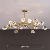Luxury K9 Crystal Led Chandeliers Light Fixtures Modern Copper Hanging Lamp Pendant Lustre for Bedroom Led Suspension Luminaire