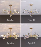 Luxury K9 Crystal Led Chandeliers Light Fixtures Modern Copper Hanging Lamp Pendant Lustre for Bedroom Led Suspension Luminaire