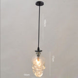 Vintage Retro Pendant Light Skeleton Glass Metal Suspension Hanging Lighting for Living Dining Room Kichten