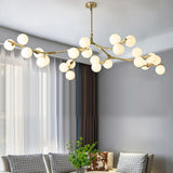 Modern Glass Balls Sputnik Lights Chandelier Living Room Kitchen Bedroom Nordic Lustre G9