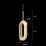 Light luxury Pendant lamp Bedside Postmodern Simple Restaurant Bar Hanging Creative Personality Ellip Bedroom Small Pendantlight