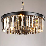 Classic Crystal Pendant Light Black Painting Clear Crystal Pendant Lamp for Living Bed Dinning Room Retro Lamp - heparts