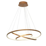 Modern Led Pendant Light Hanging Lamp Gold Painting Aluminium PC for Living Dinning Room 85-265V - heparts