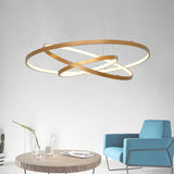 Modern Led Pendant Light Hanging Lamp Gold Painting Aluminium PC for Living Dinning Room 85-265V - heparts
