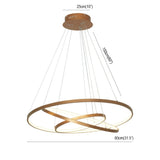 Modern Led Pendant Light Hanging Lamp Gold Painting Aluminium PC for Living Dinning Room 85-265V - heparts