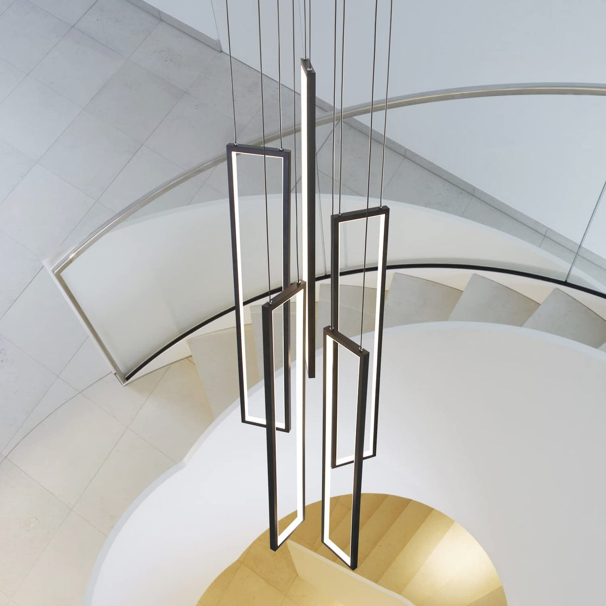 Stairway hanging shop lights