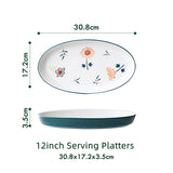 Nordic Modern Dinner Plates Fashion Cute Flower Breakfast Set Dinner Plates Eat Porcelain Geschirr Set Kitchen Tableware