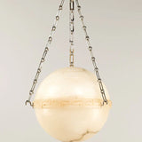 Modern Alabaster Ball Globe Pendant