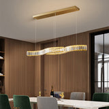 Luxury Simple Ring Copper Crystal Chandelier LED Pendant Lighting