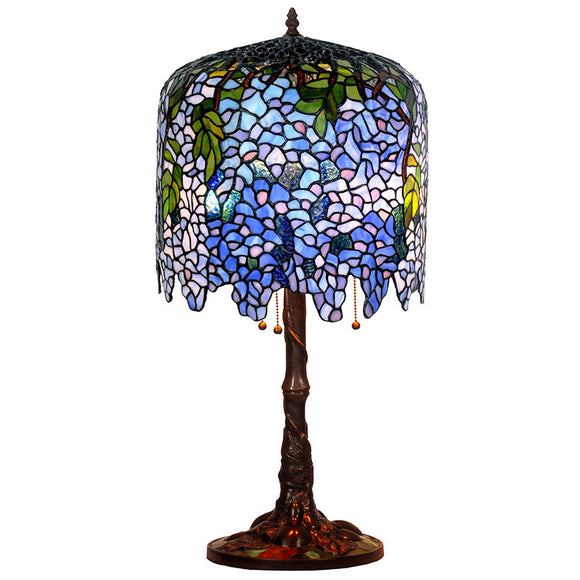 14Inch Flowers Tiffany Table Lamps Vintage Stained Glass -Home Decor