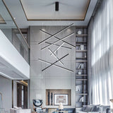 DIY Modern Geometric Abstract Multi-Light Linear LED Pendant Fixture
