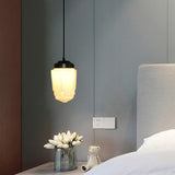 Art Deco Milk Glass Pendant Light