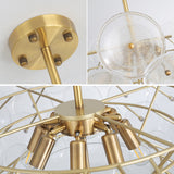 Post-modern Light Luxury Crystal Glass Chandelier Pendant Lighting