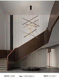 DIY Modern Geometric Abstract Multi-Light Linear LED Pendant Fixture