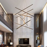 DIY Modern Geometric Abstract Multi-Light Linear LED Pendant Fixture