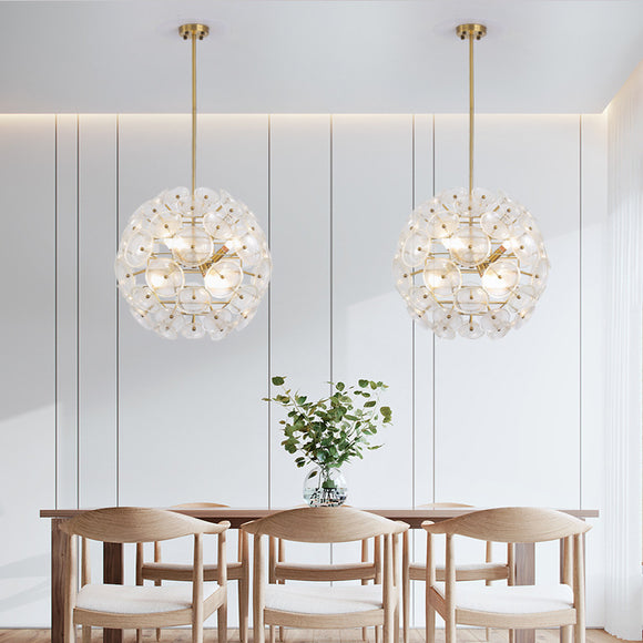 Post-modern Light Luxury Crystal Glass Chandelier Pendant Lighting