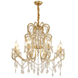 French-Inspired Opulence: Gold & Crystal Chandelier