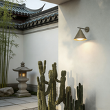 Modern Nordic Outdoor Gooseneck Wall Sconce – IP65 Waterproof Exterior Sconce with Conical Shade