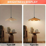 Bohemian Style Woven Pendant Lamp with Organic Shape
