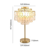 Modern Luxury Capiz Shell Table Lamp with Brass Finish Frame