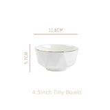 White Bowl Plate Combination Dinnerware Set Household Nordic Gold Border Pot Spoon Chopstick Bone Ceramic Tableware Set