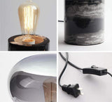Modern Black Marble Table Lamp