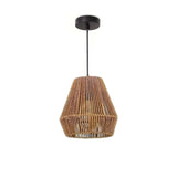 Hand-Woven Jute Rope Tapered Chandelier - Farmhouse Style
