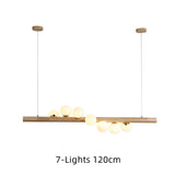 5/7-Lights Linear Light Fixtures Glass Globe Kitchen Island Lights Fixture Light Pendants