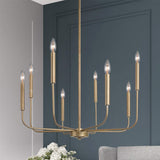 8-Light 26" Farmhouse Candle Chandelier Rustic Industrial Pendant Ceiling Light fixture Vintage Hanging Lamp
