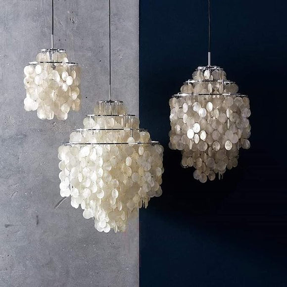 Modern Shell Chandelier Restaurant Lights Aisle Mount FrameTraditional Pendant Lighting