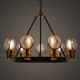 6/9/12 Industrial Lights Glass Lampshade Vintage Edison Chandelier Iron