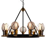 6/9/12 Industrial Lights Glass Lampshade Vintage Edison Chandelier Iron