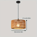 Oriental Cocoa Rope Shade Plug-in Electric Pendant Lighting