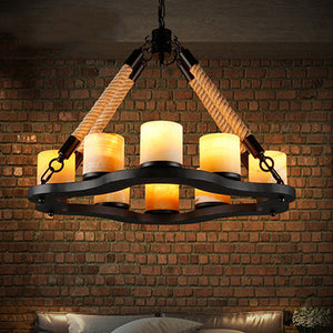 8 Heads Hanglamp Iron Pendant Lights Style Loft Vintage Industrial Lighting Fixtures