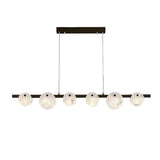 Alabaster Brass &amp; White Snowflake Dining Chandelier
