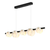 Alabaster Brass &amp; White Snowflake Dining Chandelier