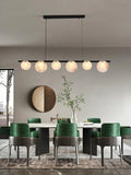 Alabaster Brass &amp; White Snowflake Dining Chandelier